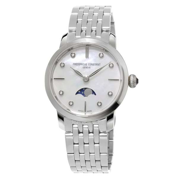 Image FREDERIQUE CONSTANT Damenarmbanduhr CLASSICS SLIMLINE LADIES MOONPHASE