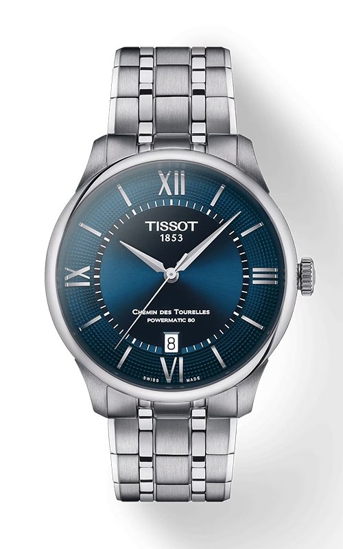 TISSOT Herrenarmbanduhr CHEMIN DES TOURELLES POWERMATIC 80 39MM