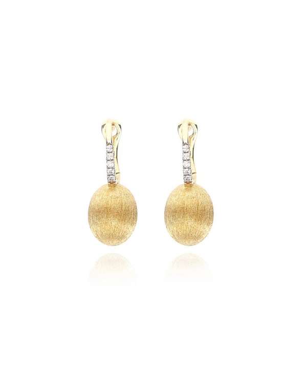 Image Ohrringe "BABY CILIEGINE" mit Boules aus gold und Diamant Details